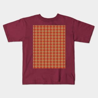 Psychedelic Orange Red Geometry Pattern Kids T-Shirt